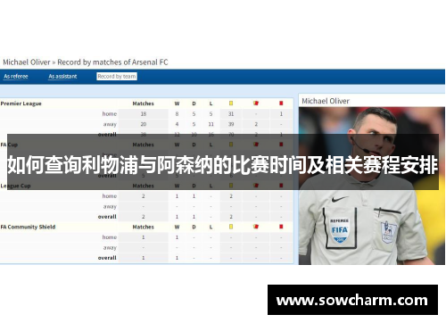 如何查询利物浦与阿森纳的比赛时间及相关赛程安排 如何查询利物浦与阿森纳的比赛时间及相关赛程安排